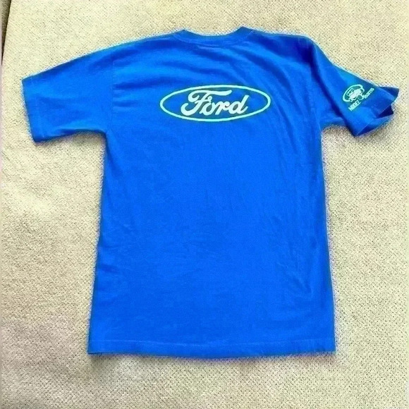 Bayside Ford Volunteer Corp Adult Med Blue Crewneck Short Sleeve Cotton T-shirt - Picture 2 of 7